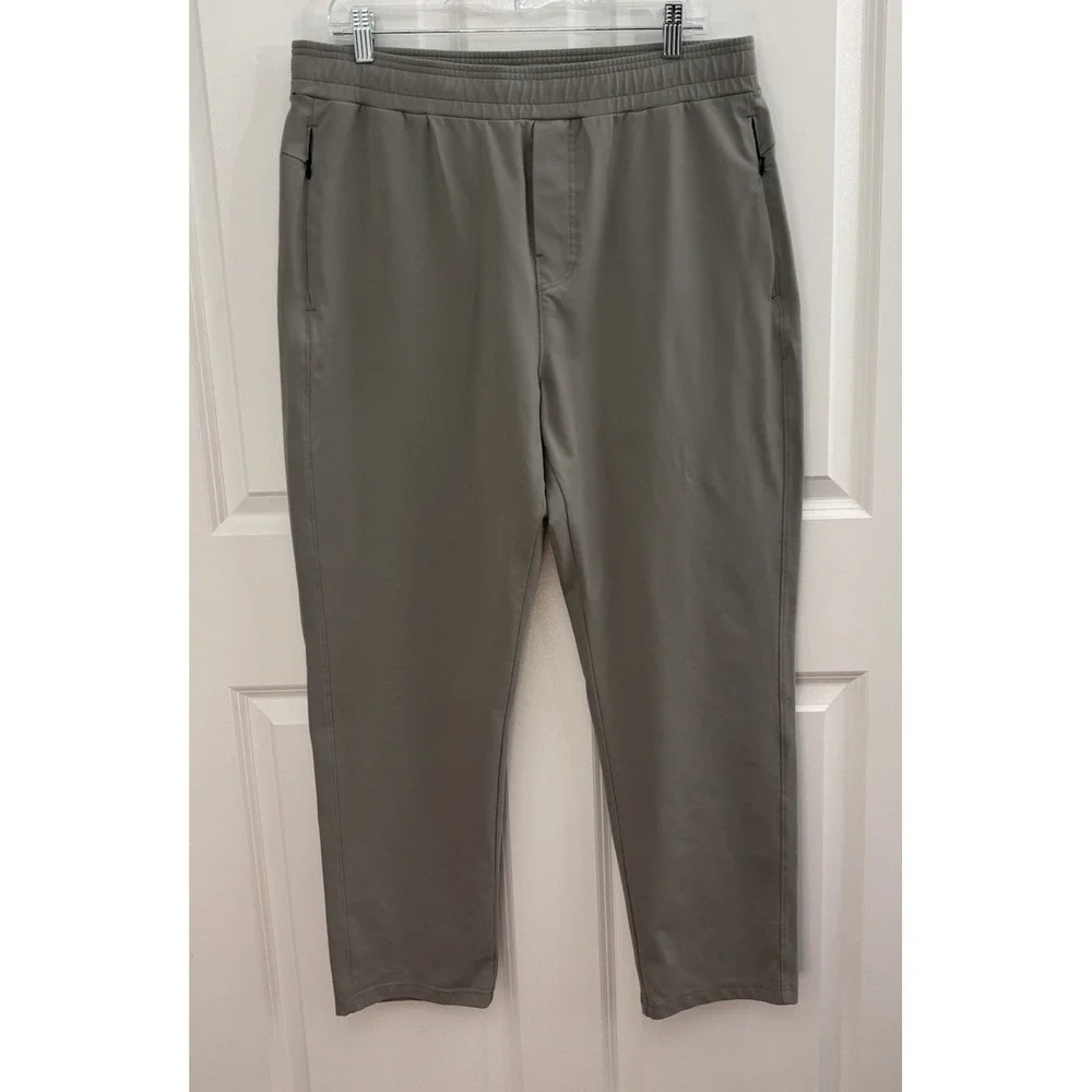PUBLIC REC Mens All Day Pants Light Grey Stretch Zip Pocket Casual 36x30 0462